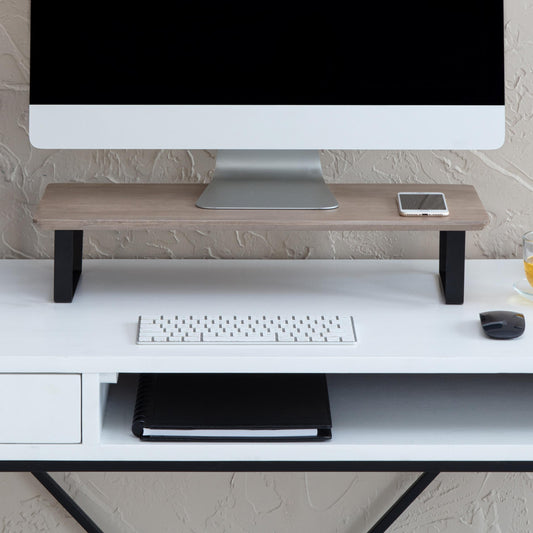 Anji Mountain Monitor Stand - Desktop Organizer & Laptop Riser, Ergonomic Monitor Riser, Space-Saving Monitor Stand for Desk, Durable Construction