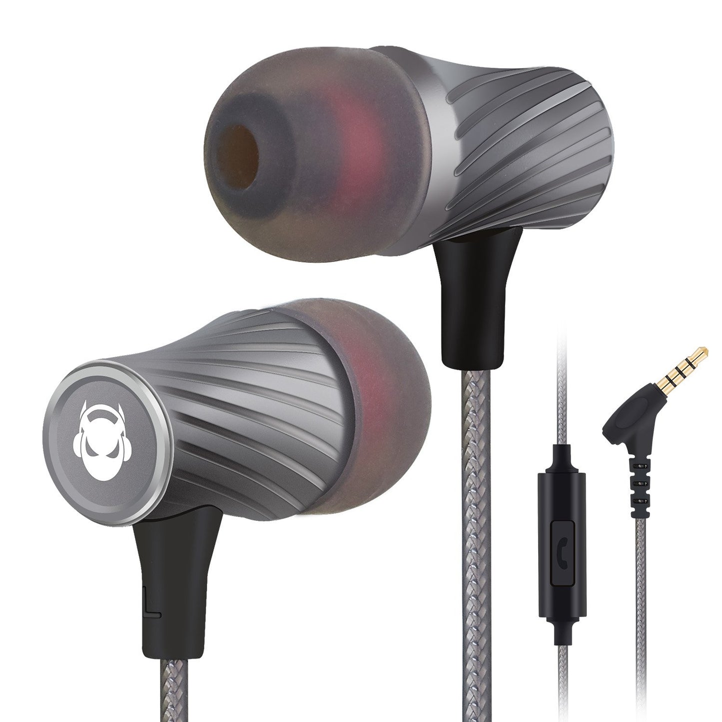 MINDBEAST Wired Earbuds with Microphone Super Bass Sound, Noise Isolation, Lightweight Cable Headphones for Running, Office, Travel, Gaming, Durable