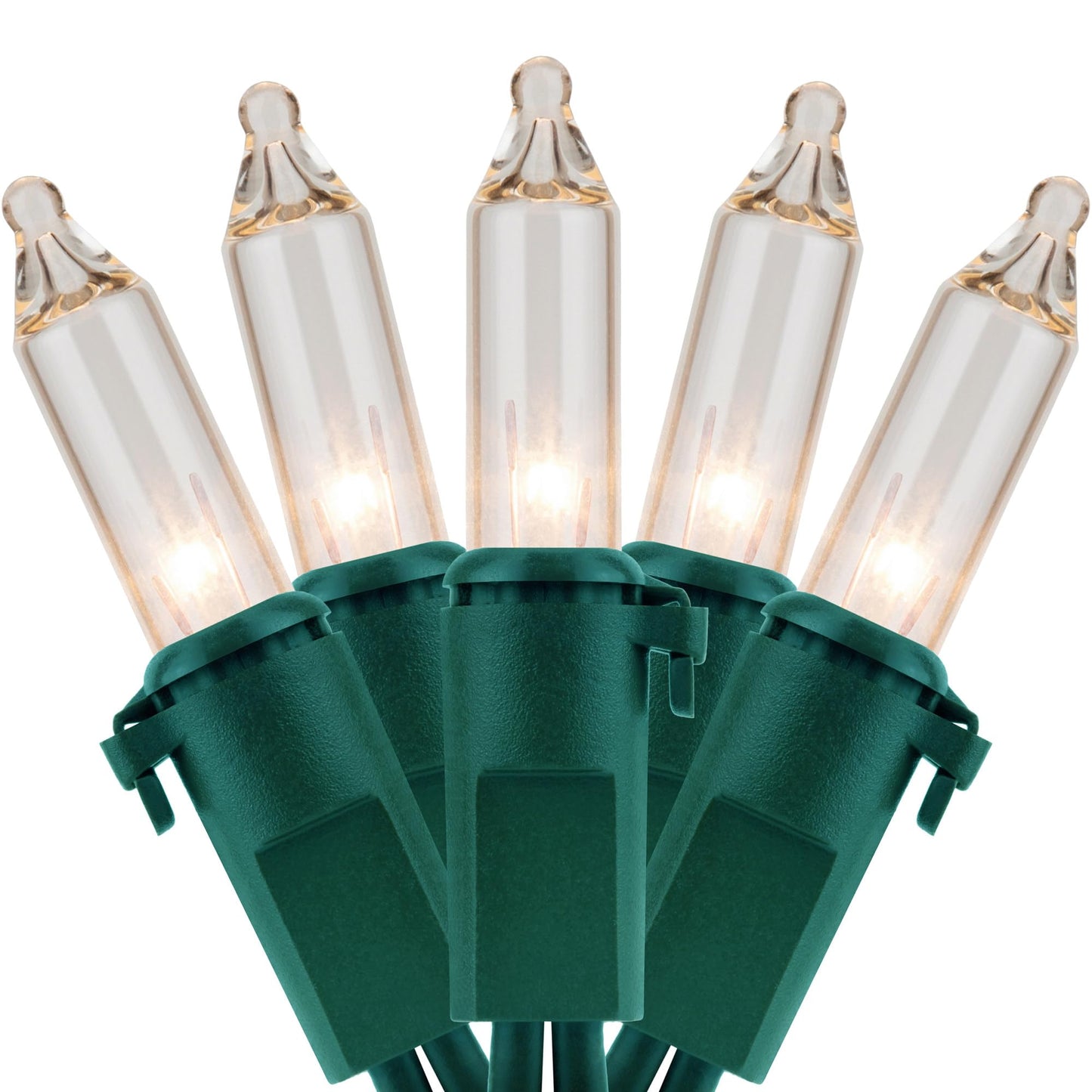YULETIME 200 Clear Christmas String Lights, 2-Set 33 ft 100 ct Green Wire