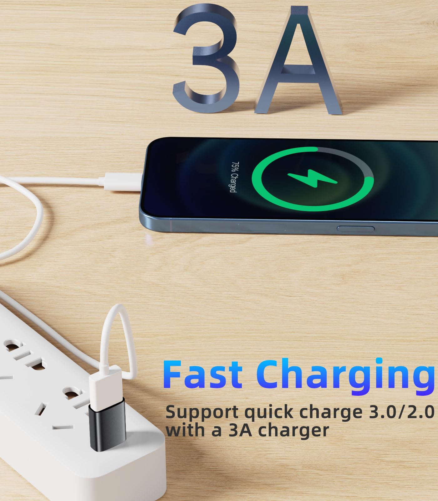 MoKo USB C to USB Adapter 10Gbps, USB C 3.2 Gen 2 Male to USB A Female Adapter Compatible with iPhone 15 Pro Max, MacBook Pro, iPad, iMac…