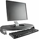 Kantek Crt/LCD Stand with Keyboard Storage, 23" X 13.25" X 3", Black, Supports 80 Lbs