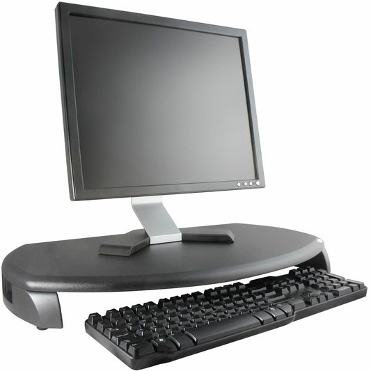Kantek Crt/LCD Stand with Keyboard Storage, 23" X 13.25" X 3", Black, Supports 80 Lbs