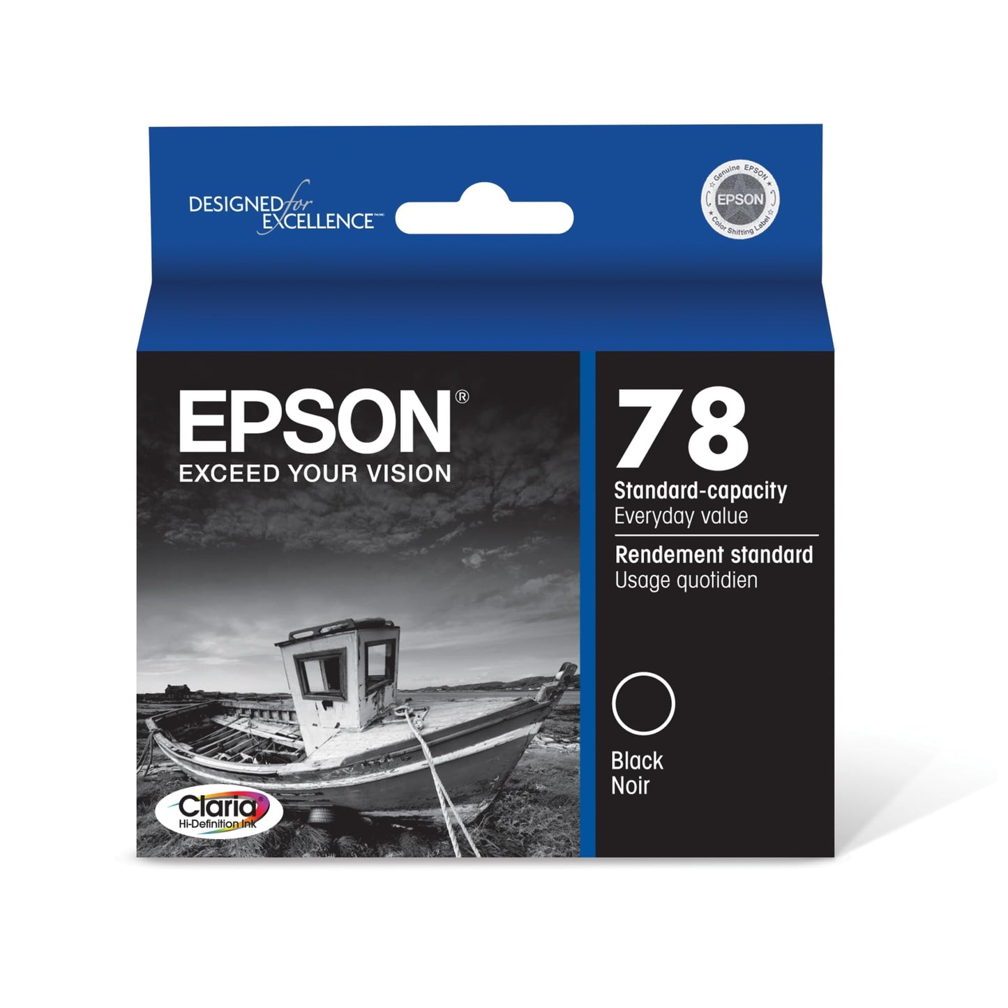 Epson T078120-S Claria Hi-Definition 78 Standard-Capacity Inkjet Cartridge -Black