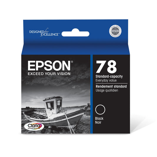 Epson T078120-S Claria Hi-Definition 78 Standard-Capacity Inkjet Cartridge -Black