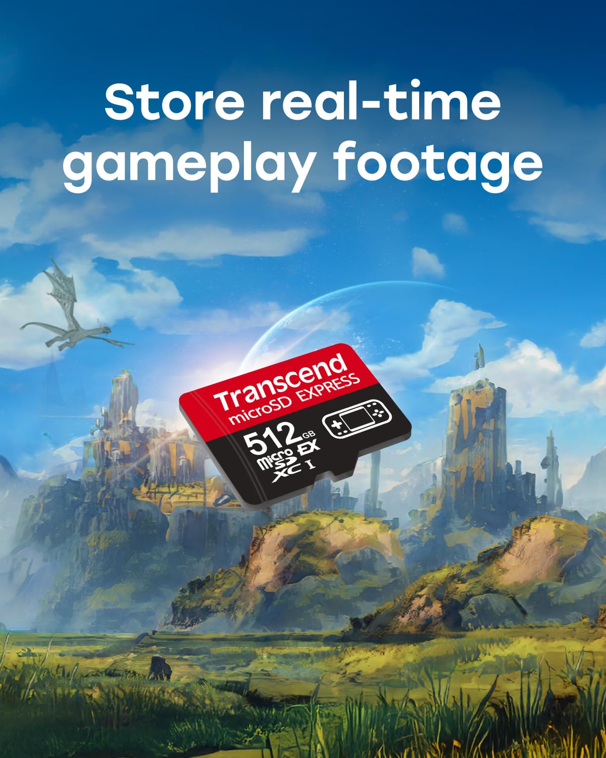 Transcend USD710 256GB microSD Express Card, Up to 900MB/s, for Nintendo-Switch 2/AR VR Devices, 4K 8K UHD Video Memory Card for ROG Ally/Steam