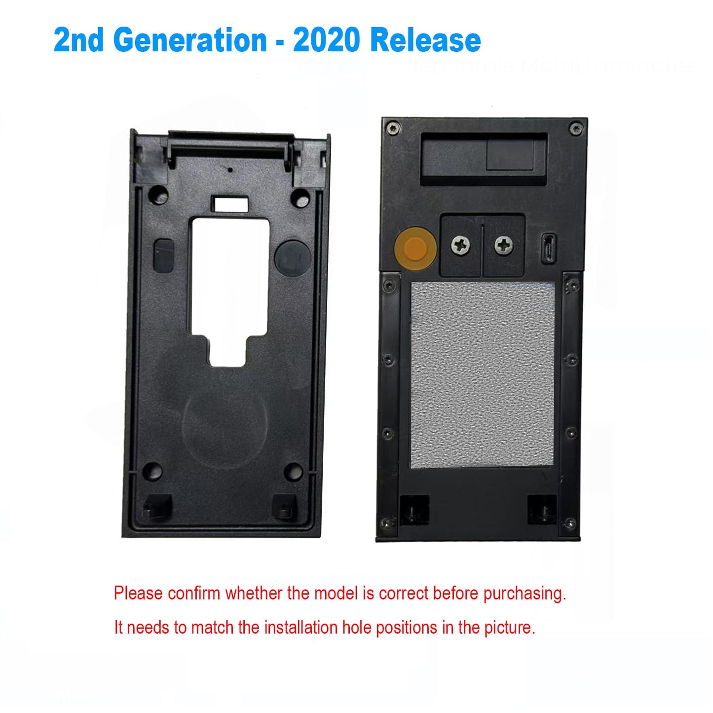 Fansoun No-Drill Adhesive Mount for Ring Video Doorbell (2nd Generation - 2020 Release), Mounting Bracket Accessories for Apartments Office Houses