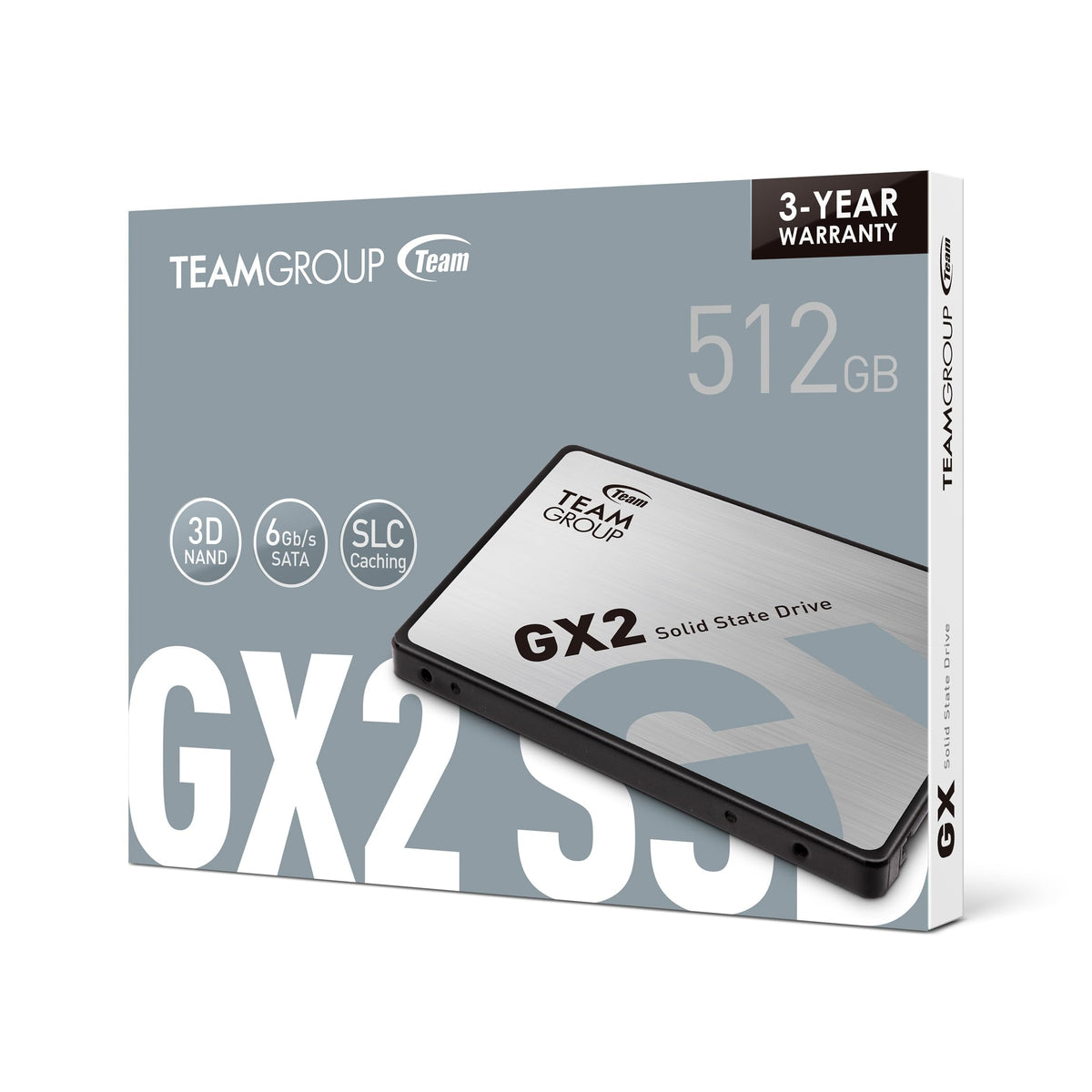 TEAMGROUP GX2 512GB 3D NAND TLC 2.5 Inch SATA III Internal Solid State Drive SSD (Read Speed up to 530 MB/s) Compatible with Laptop & PC Desktop