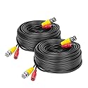 Amcrest 2-Pack 4K Security Camera Cable 60FT BNC Cable, Camera Wire CCTV, Pre-Made All-in-One Video and Power Cable for Security Camera, HDCVI, HDTVI