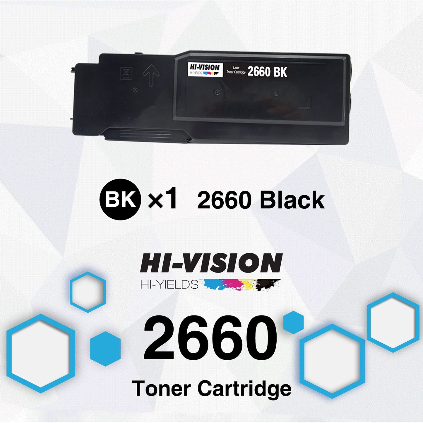 HI-Vision Compatible Toner Cartridge Replacement for C2660dn C2665dnf Extra High Yield Black 593-BBBU RD80W Printer (1 Pack)