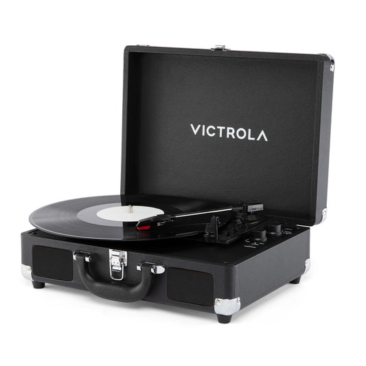 Victrola Journey II (2025 Model) - Bluetooth Suitcase Record Player - Built-in Stereo Speakers with Enhanced Bass, 3-Speed Turntable, Bluetooth Input