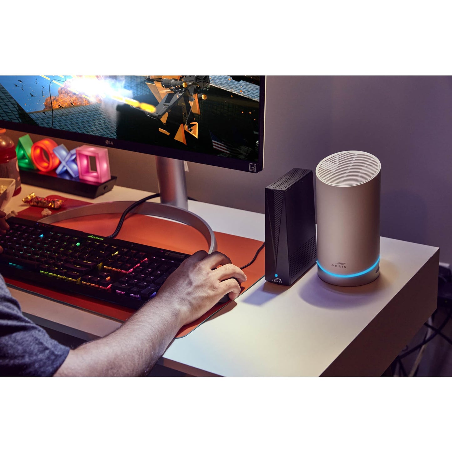 ARRIS Surfboard Thruster Wi-Fi 6E Gaming Router Acceleration Kit W6B | Dedicated 6GHz Band | 2.5 Gbps Port | Works with Any Wi-Fi Router/Mesh System |