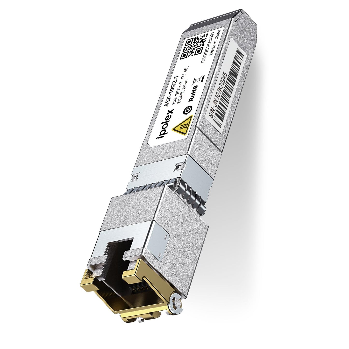 ipolex SFP+ to RJ45 10Gb Module, Support 1G/2.5G/5G/10GBase-T RJ45 SFP+ Module, Compatible for Cisco SFP-10G-T, Ubiquiti UACC-CM-RJ45-MG, Mikrotik