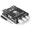 100W+100W Amplifier Board with Treble and Bass Control, DC 9-24V, BT and AUX Inputs, 2.0 Channel Stereo AMP Board for DIY Wireless Speakers, Password