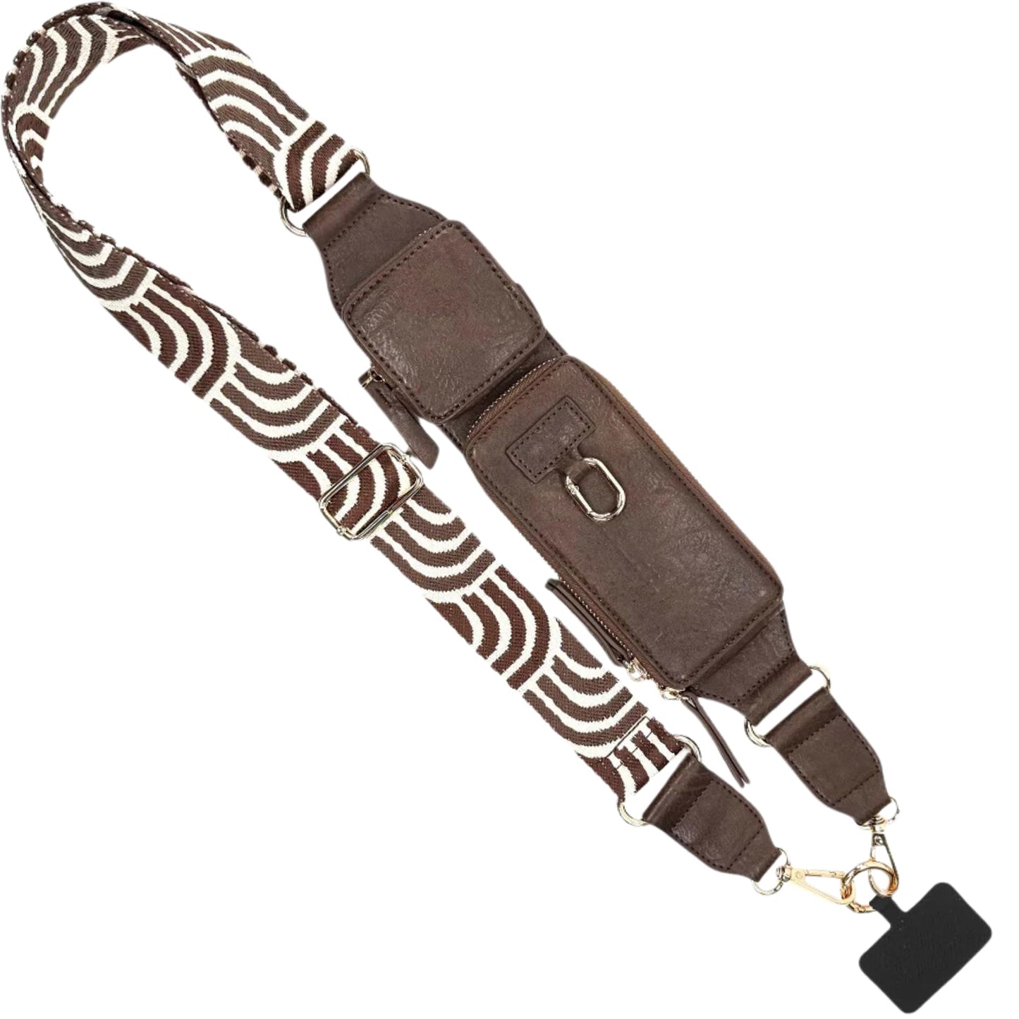 Save the Girls Zip & Clip Phone Crossbody with Wallet, Vegan, Espresso