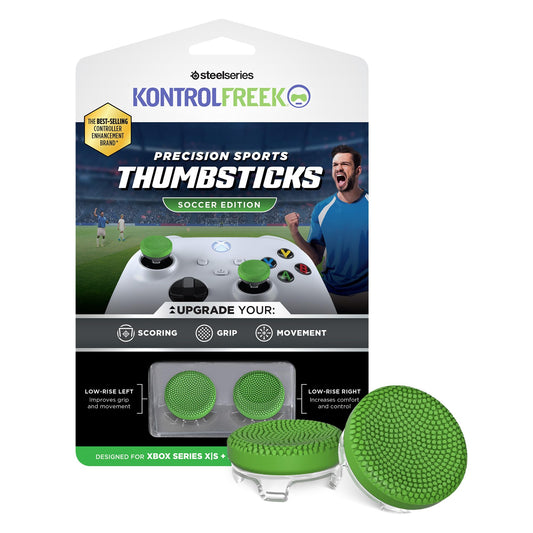 KontrolFreek Precision Sports Performance Thumbsticks for Xbox Series X (XBX) and Xbox One (XB1) Controller | Soccer Edition | Low-Rise, Concave |