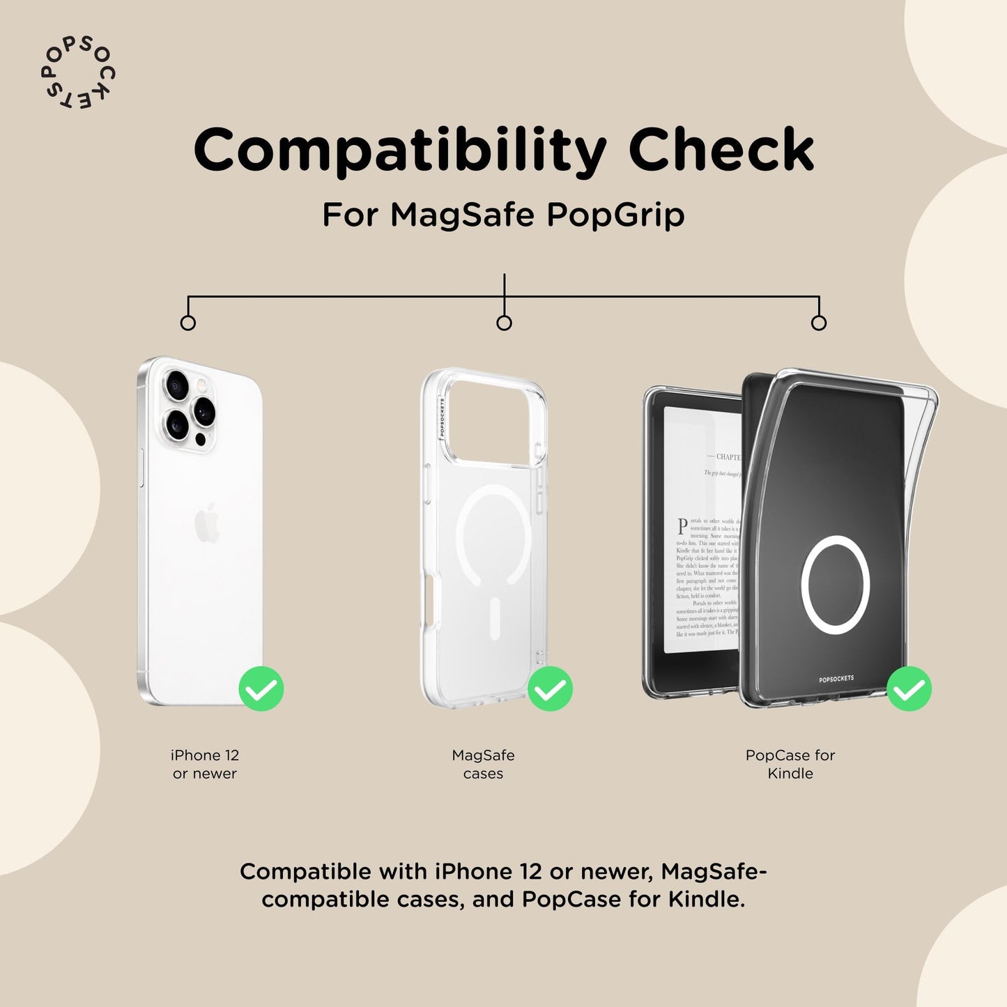 PopSockets Phone Grip for MagSafe, Magnetic Holder, Phone Stand, Enamel - Pasta