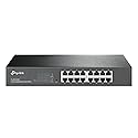 TP-Link 16 Port Gigabit Switch Easy Smart Managed Plug & Play Desktop/Rackmount Sturdy Metal w/ Shielded Ports Support QoS, Vlan, IGMP & Link