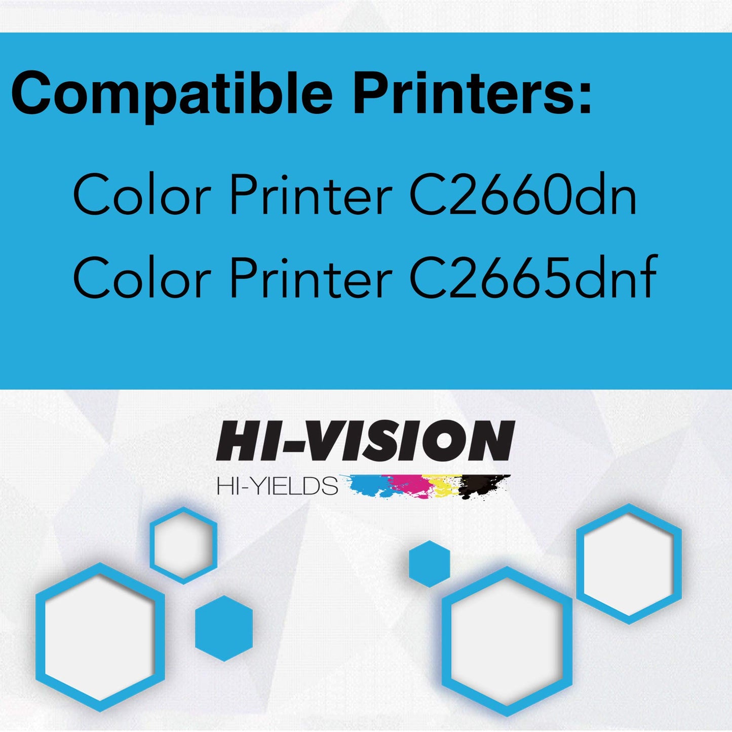 HI-Vision Compatible Toner Cartridge Replacement for C2660dn C2665dnf Extra High Yield Black 593-BBBU RD80W Printer (1 Pack)