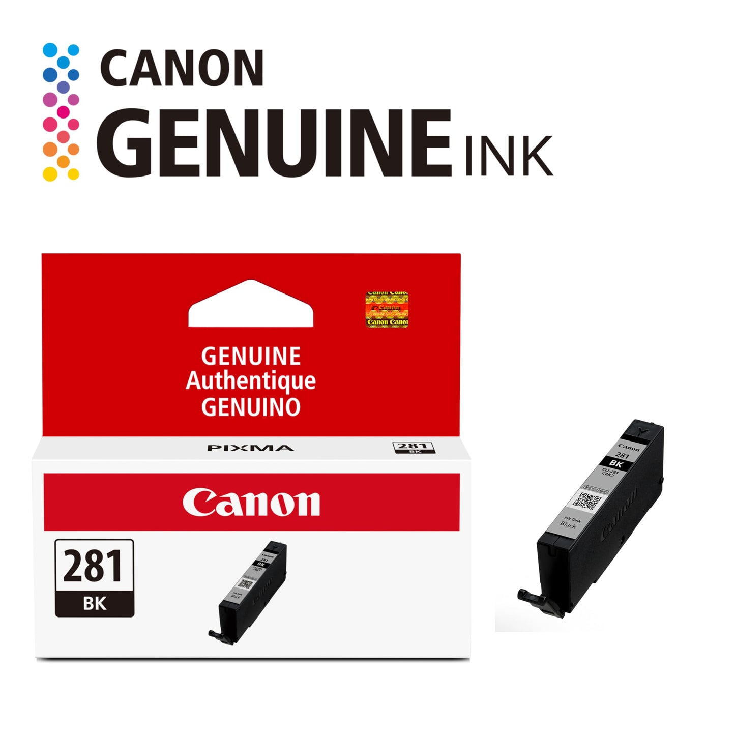 Canon CLI-281 Genuine Black Ink Tank, Compatible with TR8520, TS9120,TS8120, TS6120, TS9521C/a, TS9520/a, TS8220, TS6220, TS8320, TS6320, TS702/a,