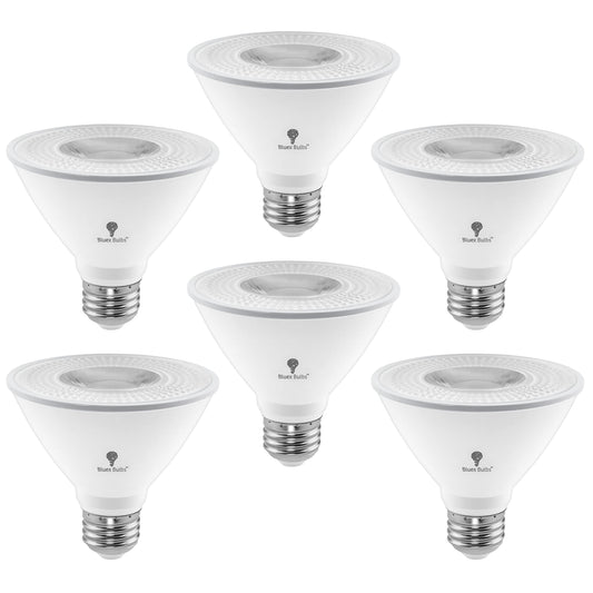 6 Pack PAR30 Short Neck LED Flood Light Bulb 10W 75 Watt Equivalent 850 Lumens Waterproof E26 3000K Warm White Super Bright PAR30 LED Bulb