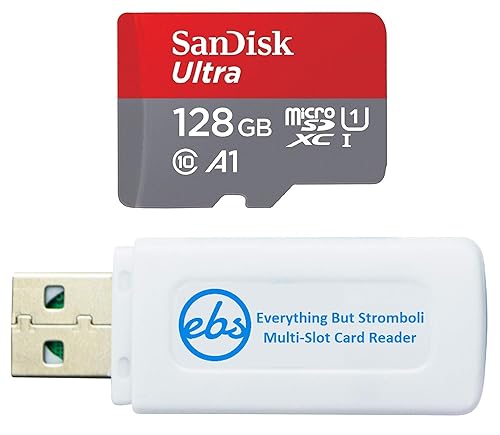 SanDisk Ultra 128GB MicroSDXC UHS-I Memory Card for Tablet Works with Lenovo Yoga 9i, IdeaPad Flex 5, Flex 3 (SDSQUA4-128G-GN6MN) Class 10 Bundle