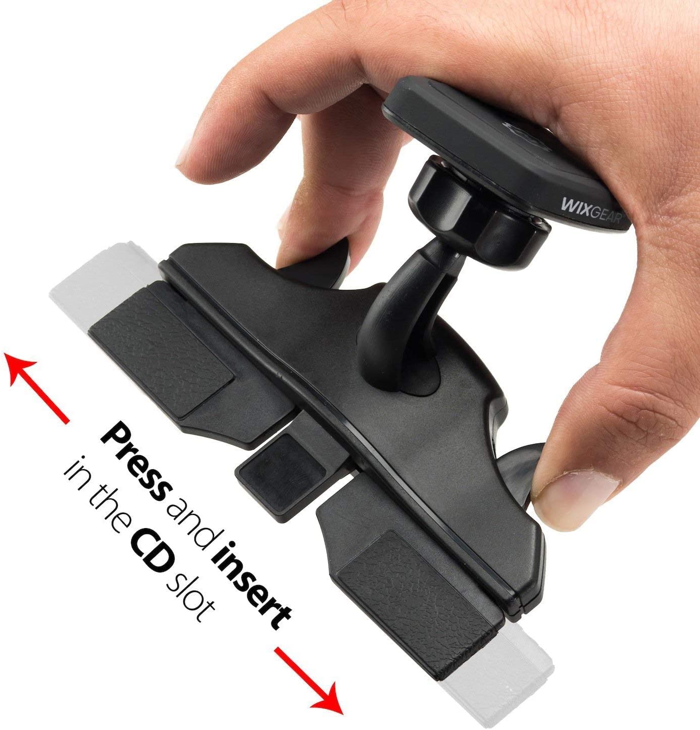 WixGear Cd Mount, CD Slot Magnetic Car Mount Holder for Cell Phones and mini Tablets with Fast Swift snap Technology, [Only Fits CD Player Slots