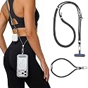 ZOYTONE Phone Lanyard, Crossbody Lanyard & Wrist Strap 3-in-1, Anti Theft Adjustable 17.5"-32" Cell Phone Neck Lanyard for Travel Hiking Cycling