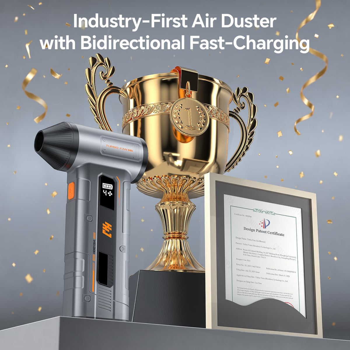 HHJ BC07 Compressed Air Duster, 150,000 RPM, 82 m/s High Airflow