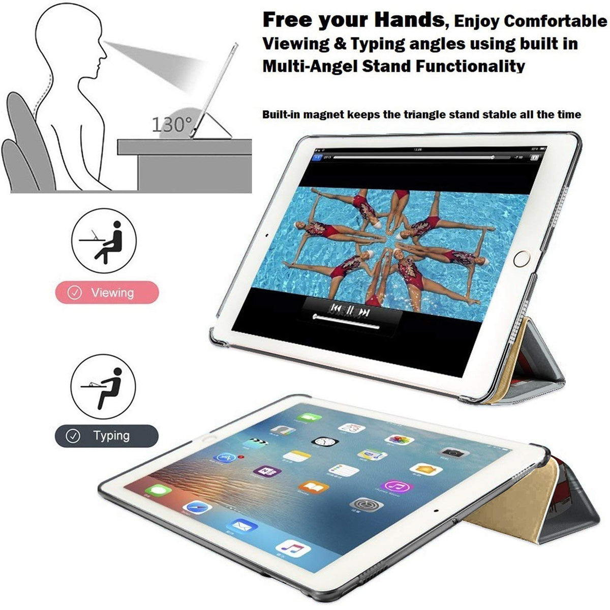 DuraSafe Cases for iPad Pro 12.9 inch 2 Gen 2017 Cover A1670 MQDC2LL/A MQDD2LL/A MQDA2LL/A A1671