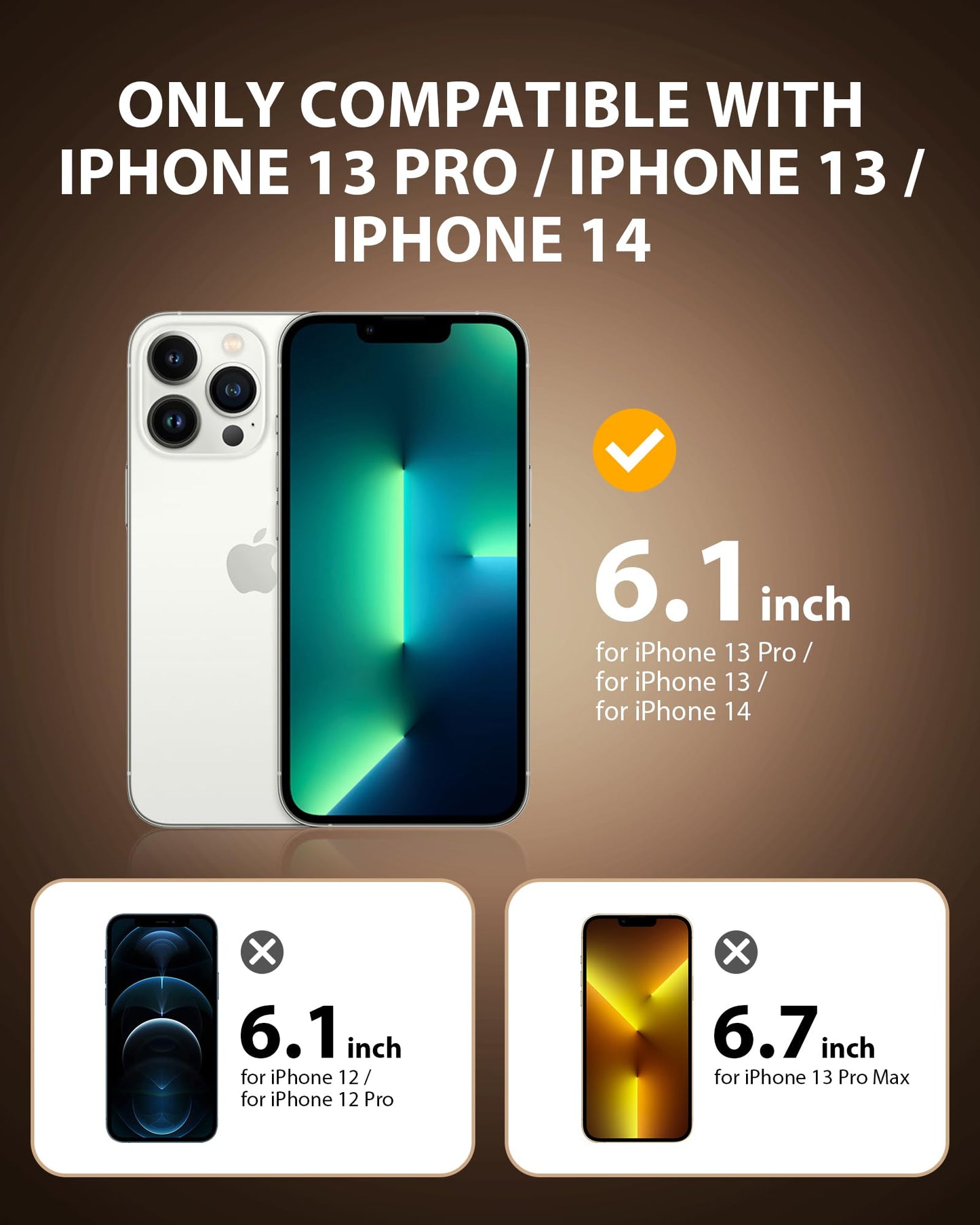 PDDKISS 2 Pack Privacy Screen Protector for iPhone 13/iPhone 13 Pro (2021) /iPhone 14 (2022) 6.1 inch Black Anti Spy Tempered Glass