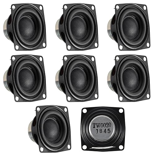 ACEIRMC 8pcs 2inch 4Ohm 10W Full Range Audio Speaker Stereo Woofer Loudspeaker for Arduino (8pcs)