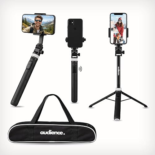 Audience Mobile Tripod and Selfie Stick with Bluetooth Remote for Mobile Content Creators