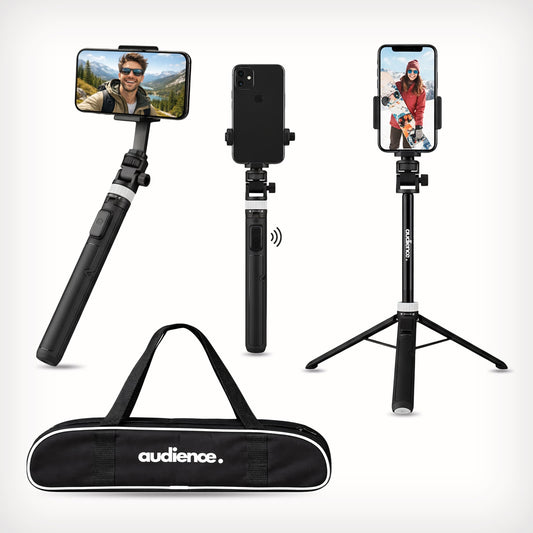 Audience Mobile Tripod and Selfie Stick with Bluetooth Remote for Mobile Content Creators