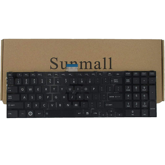 SUNMALL Laptop Keyboard Replacement (with Frame) Compatible with Toshiba Satellite c850 c855 c855d l850 l855 c875 c875d l875d p850 p855 p875d Black US