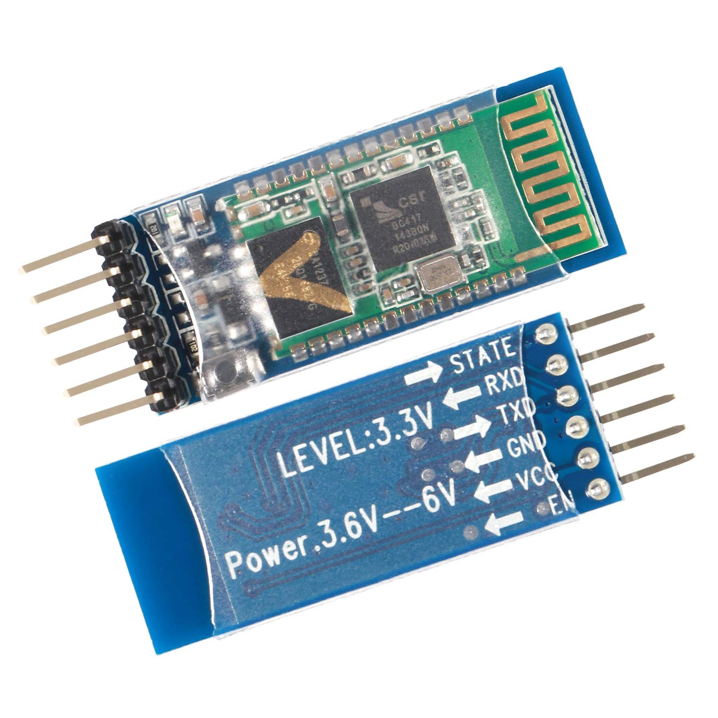 10PCS HC-05 Wireless Bluetooth Receiver RF Serial Transceiver Module Master Slave Integrated Bluetooth Module 6 Pin Wireless Serial Port Communication