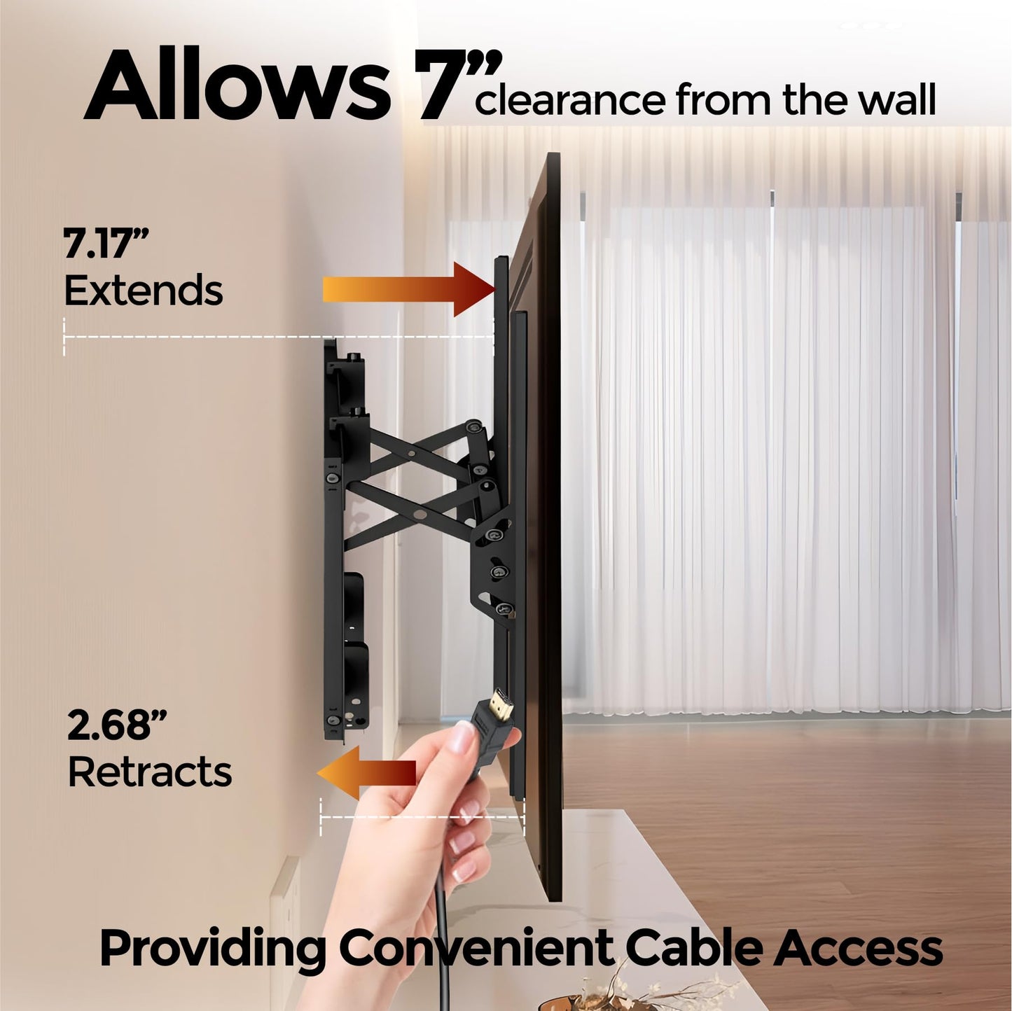 ynVISION.DESIGN Heavy Duty TV Wall Mount for 55"-105" TVs | 100 Inch TV Mount | VESA 1000x600 | 176 lb Capacity | 3-Stud Installation | Tilt & Swivel