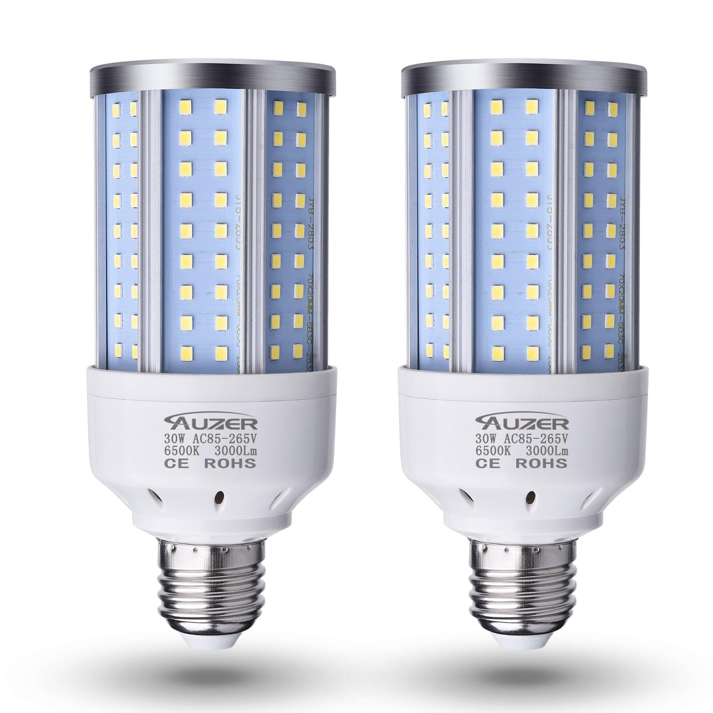 Auzer 30W (200W Equivalent), Daylight, E26 Standard Base, LED Corn Light Bulb | 2-Pack