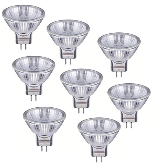 Edearkar Halogen Light Bulbs Halogen Lamp MR16 12 Volt 10Watt Halogen Bulbs for Landscape Light,School,Family,Tunnel Light,Pack of 8