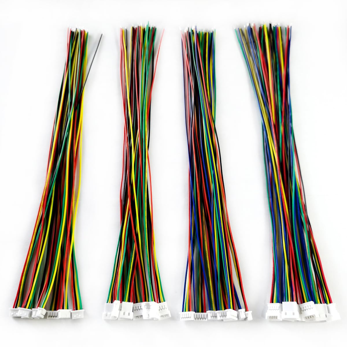 BOJOUL for 16 Sets JST 1.25mm 4 + 5 Pin 28AWG Male + Female Connector Plug with Wire Cable 20cm Used in PCB Toys Household Appliances etc
