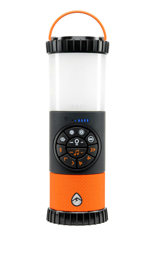 ECOXGEAR EcoLantern: Indoor/Outdoor Portable Bluetooth Speaker, 88dB Loud, IP67 Waterproof, with 360 Degree Sound and Party Lights, 20+ Hours Playtime
