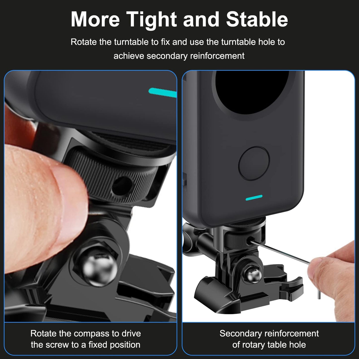 Starbea 2 Pieces Camera Tripod Mount for Gopro Adapter 360°Adjustable Aluminum Alloy Conversion Adapter for GoPro Hero, Insta360, Sjcam Action Cameras