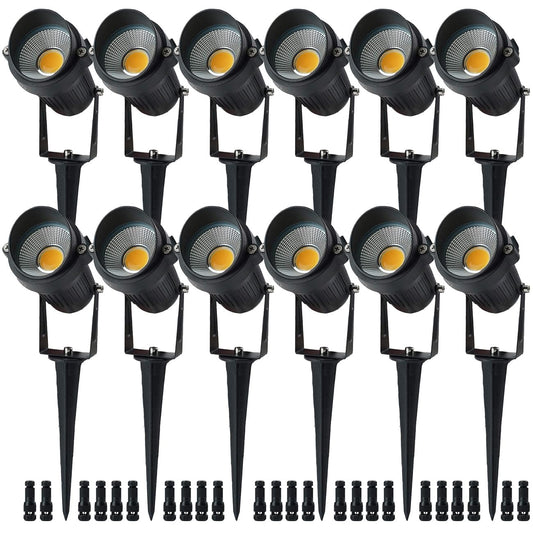 EAGLOD 5W Landscape Lighting,Low Voltage Landscape Lights, Outdoor 12V~24V Waterproof Landscape Spotlight for Garden Decorative Walkway,Tree,Patio (12
