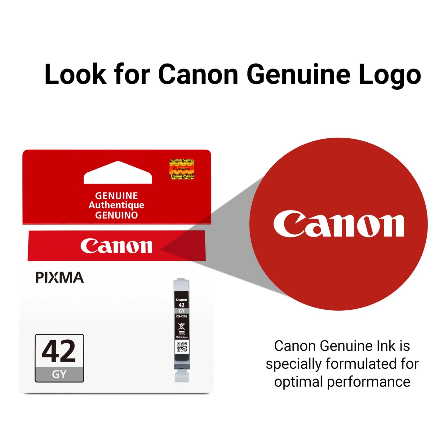 Canon CLI-42 Genuine Gray Ink Tank, Compatible with PIXMA PRO-100 Printers