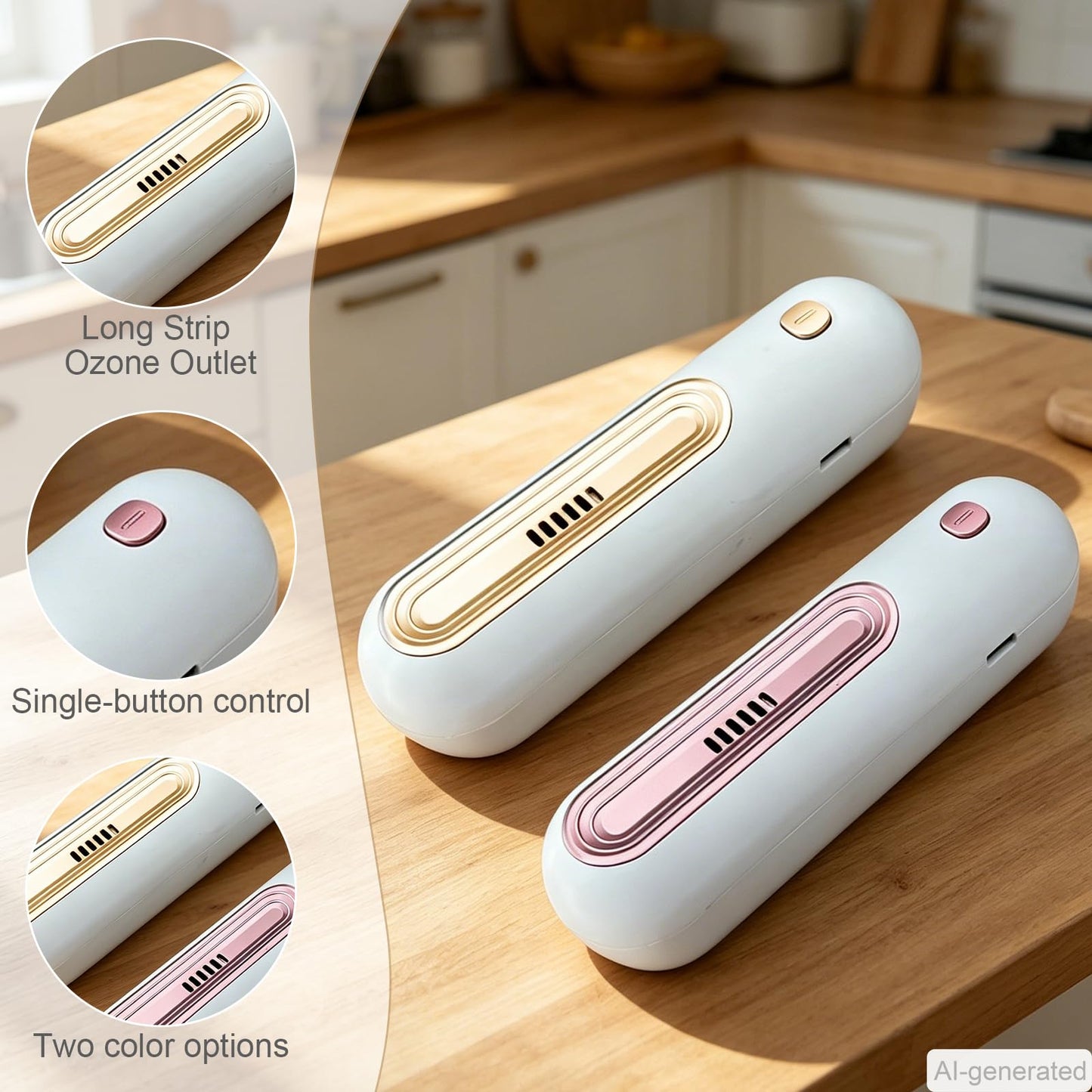 Refrigerator Purifier, Fridge Deodorizer Odor Reducer with Dual Mode, Rechargeable and Portable for Multi-Use in Fridges, Shoe Cabinets, and Wardrobes