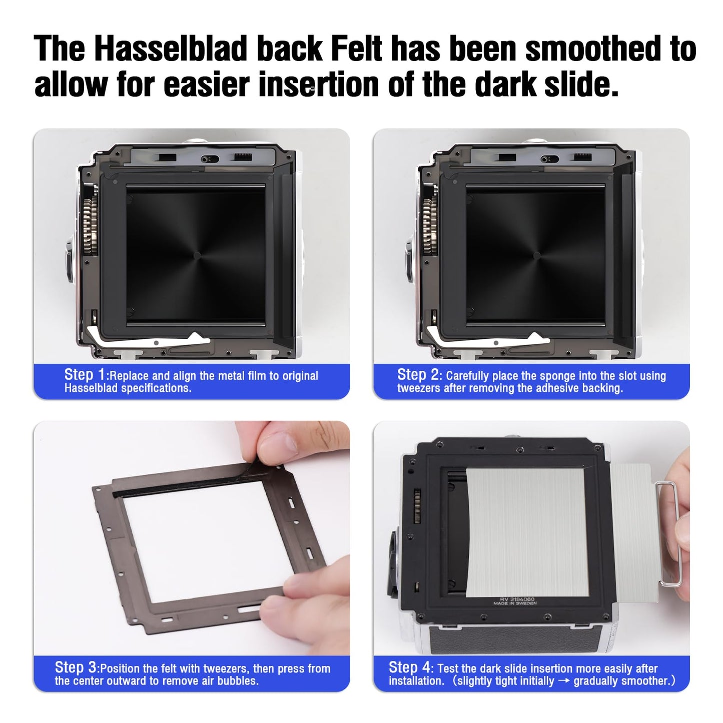 eTone 3Sets Pre-Cut Light Seal Foam Sponge Trap Kit Back Repair Replacement kit for Hasselblad A12 A16