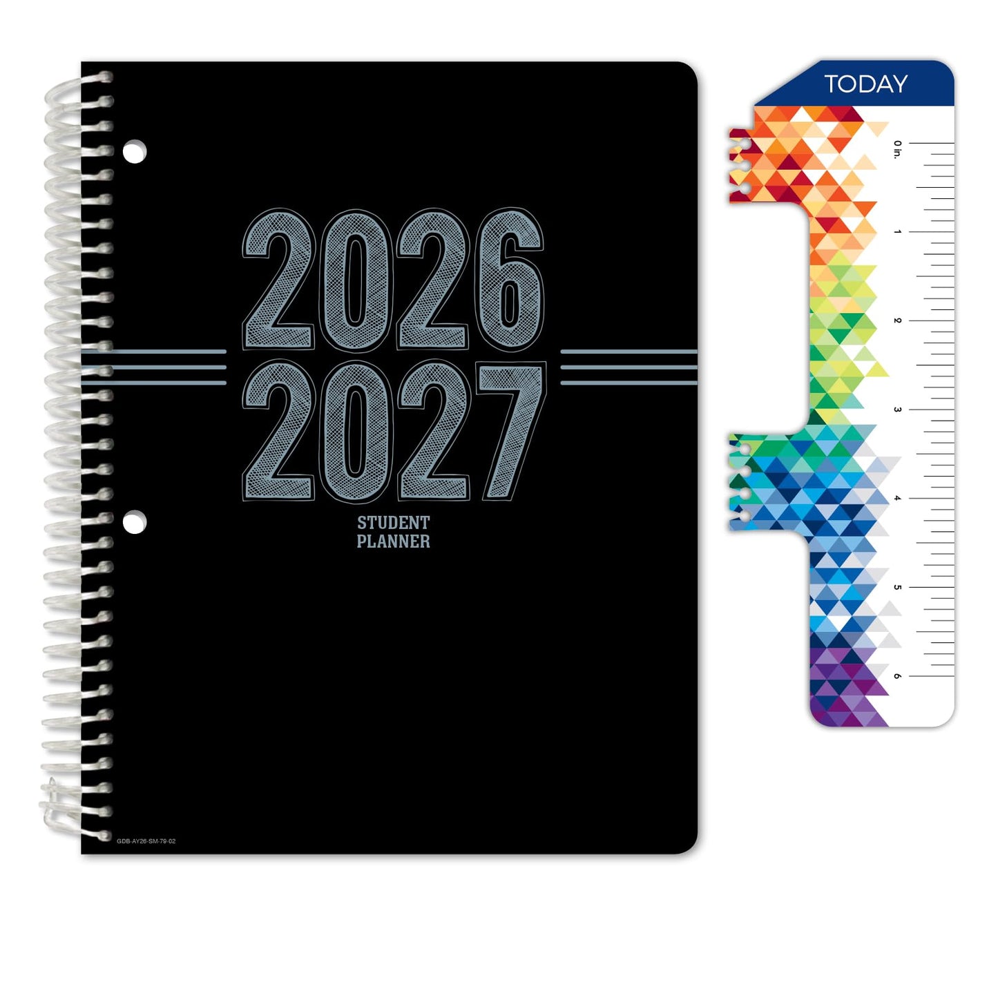 Global Datebooks 2026-2027 Middle & High School Student Planner 7" x 9" - Dated Weekly & Monthly Academic Planner w/Ruler/Bookmark & Stickers, Ideal