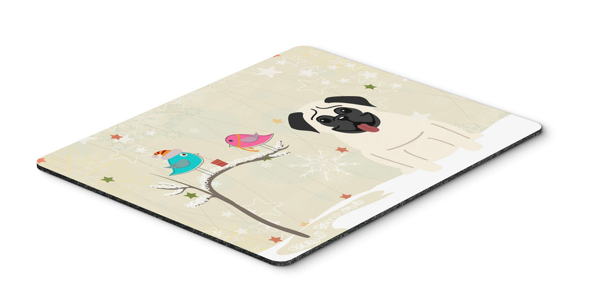 Caroline's Treasures BB2476MP Between Friends Pug - Cream Mouse Pad, Hot Pad or Trivet for Home Office Gaming Working Computers Laptop Mouse