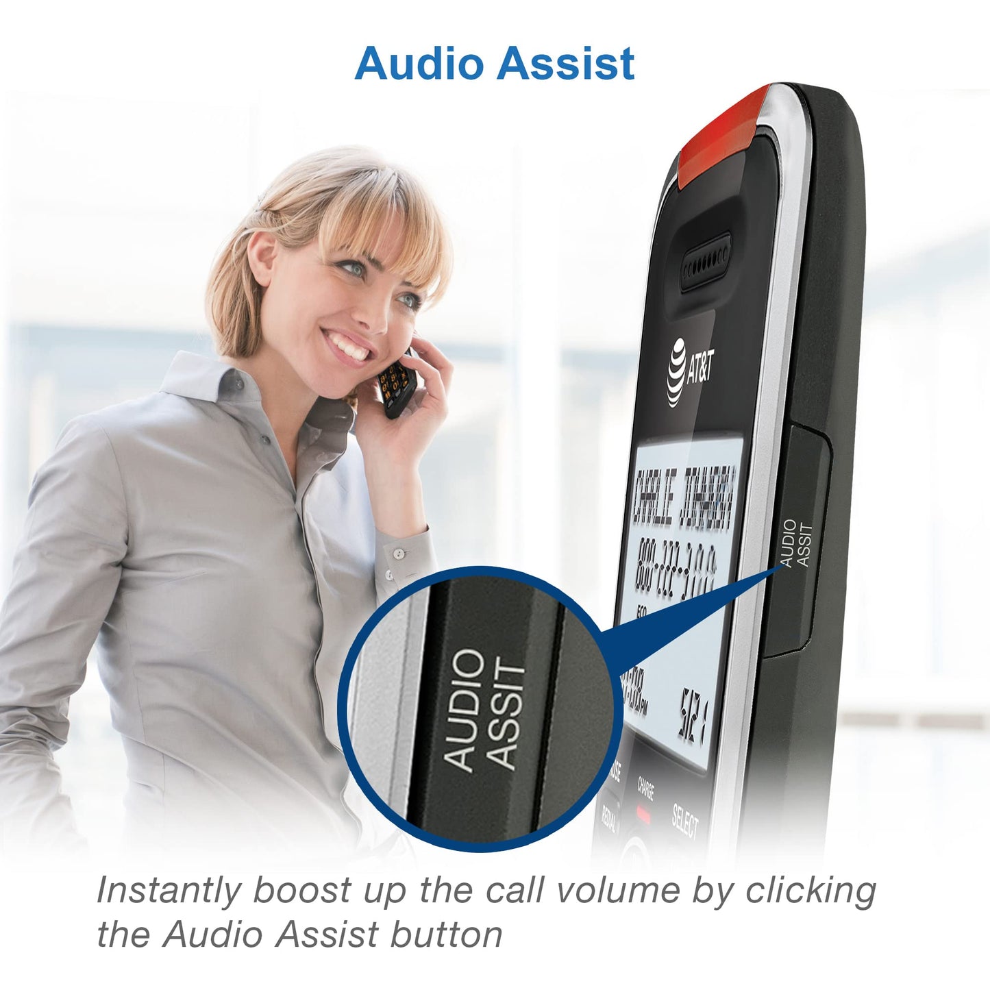 AT&T BL102-3 DECT 6.0 3-Handset Cordless Phone for Home with Answering Machine, Call Blocking, Caller ID Announcer, Audio Assist, Intercom,