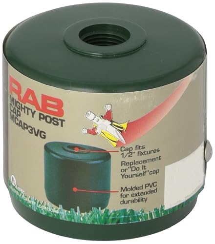 RAB Lighting MCAP3VG Mighty Post Cap for 3" Pipe, 2-7/8" OD, Verde Green, Multicolor