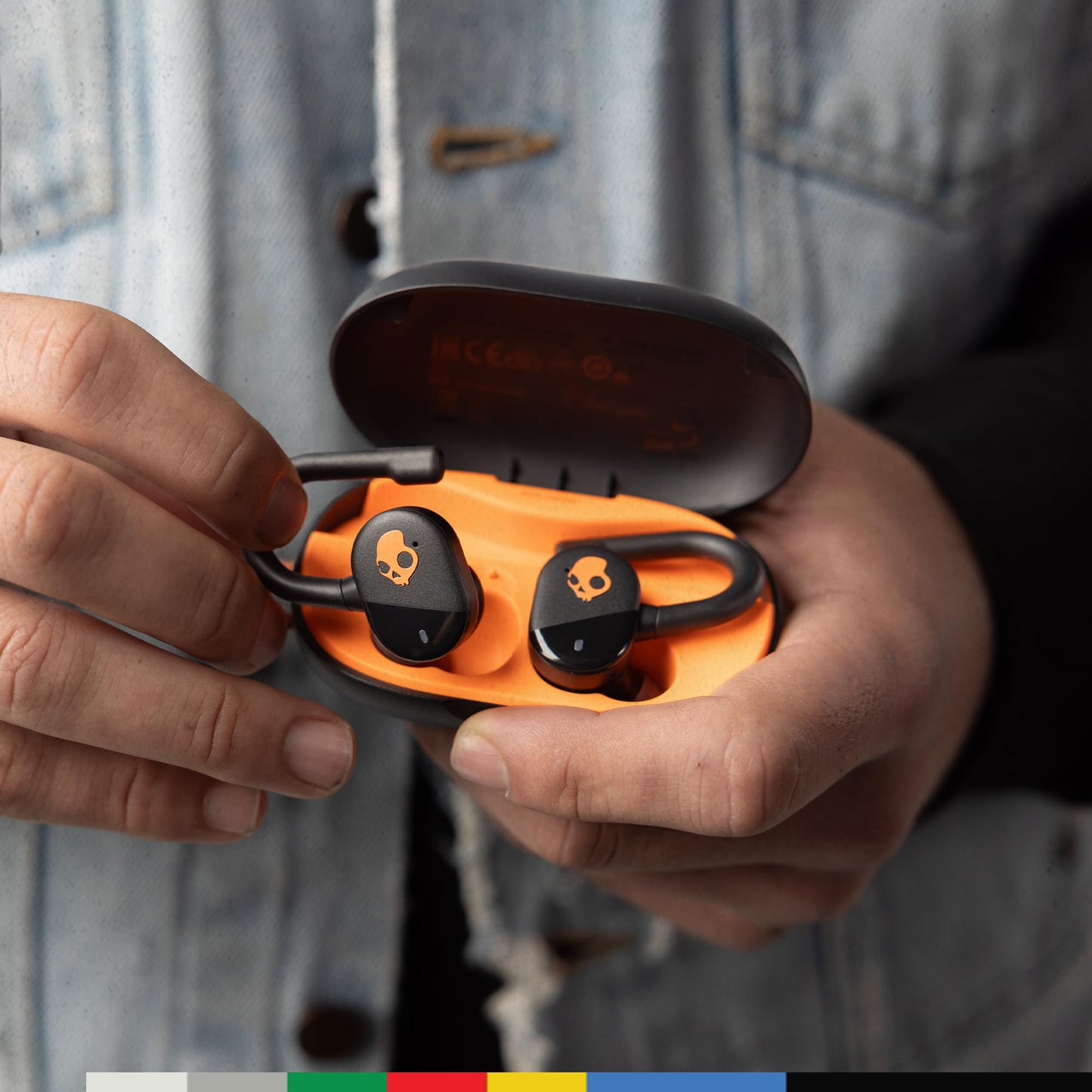 Skullcandy Push Play Active Wireless Earbuds, Bluetooth Headphones, Noise Isolating Fit, 34 Hrs Battery, Secure-Fit Over-Ear Hanger, Sweat Water…